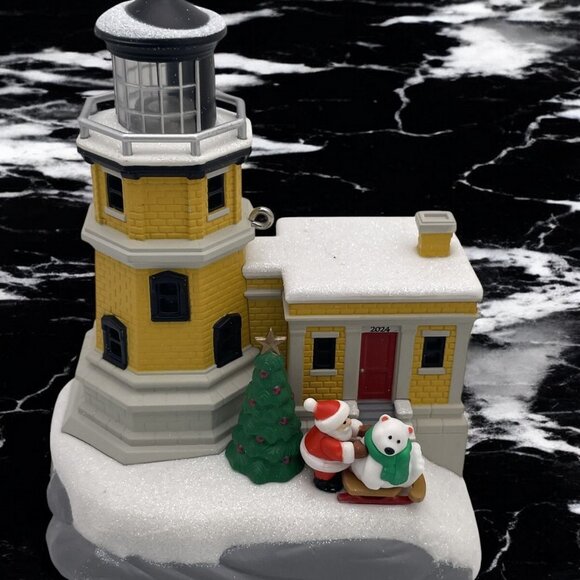 NIB 2024 Hallmark Keepsake Holiday Lighthouse Ornament - 13th in Series - Picture 11 of 12